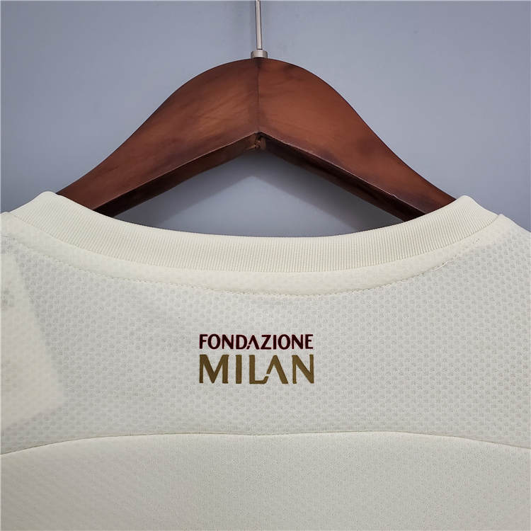 AC Milan 21-22 Away Yellow Soccer Jersey Football Shirt - Click Image to Close